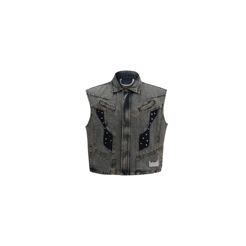 kooklay - Gewassen vest met studs