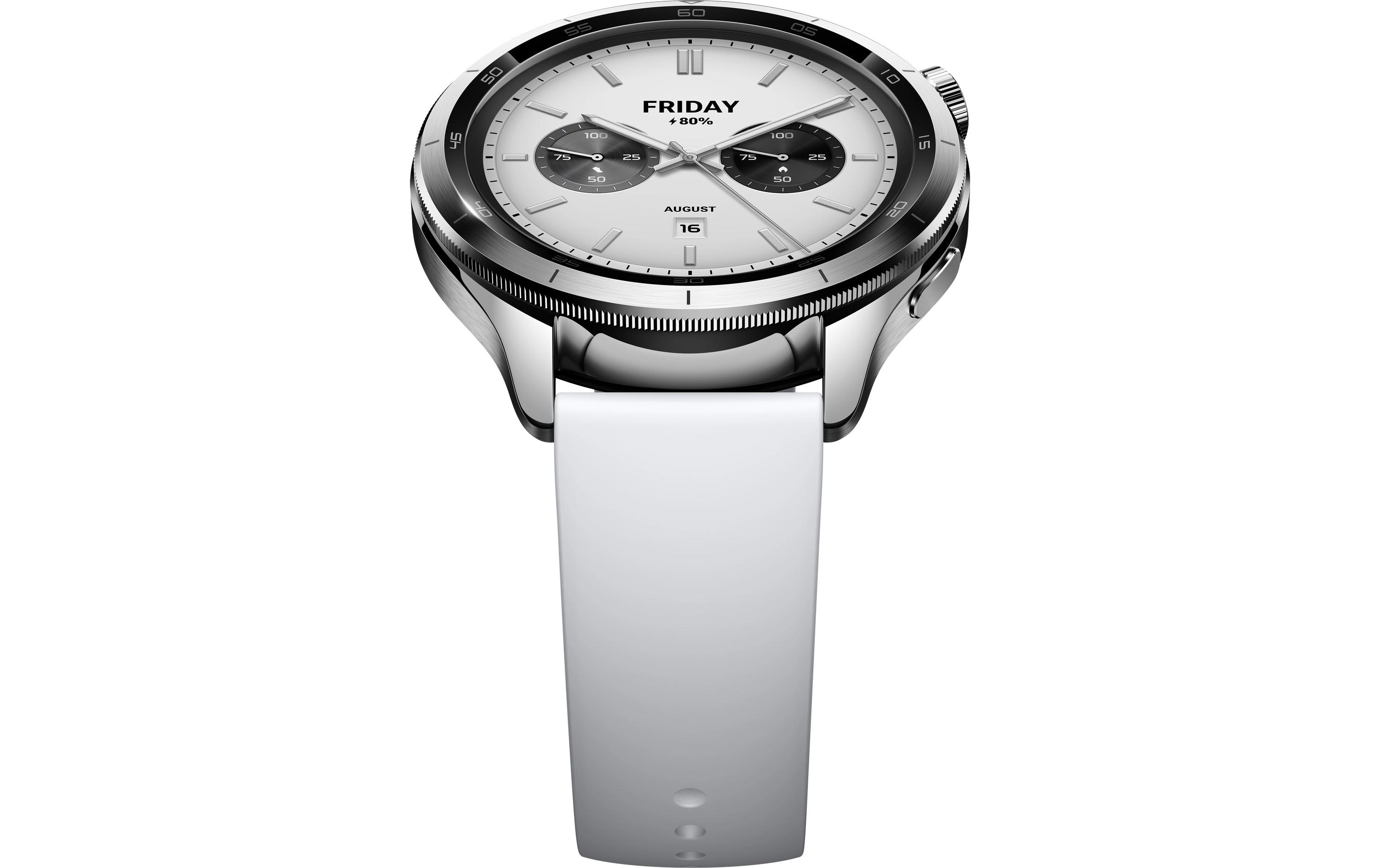 Smartwatch S4 Silber<br>Smartwatch mit drehbarer Krone und AMOLED-Display