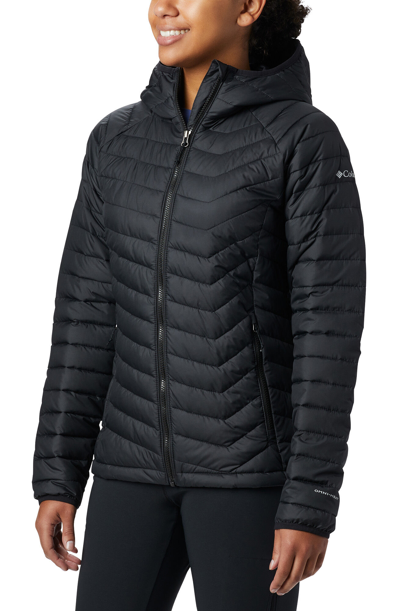 Jaqueta com capuz Columbia Powder Lite™ feminina - Preta