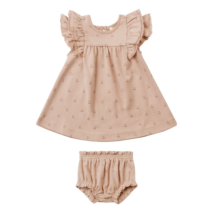 Quincy Mae Robe et Bloomer Cerises | Rose poudré