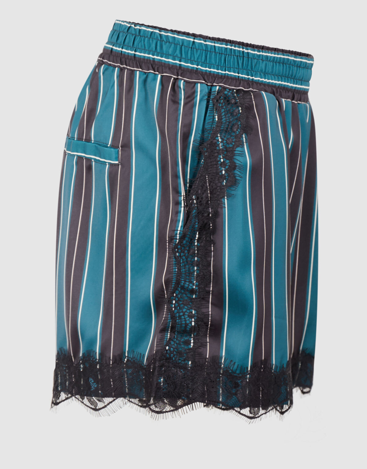 Kanten Stripe Short Petrol