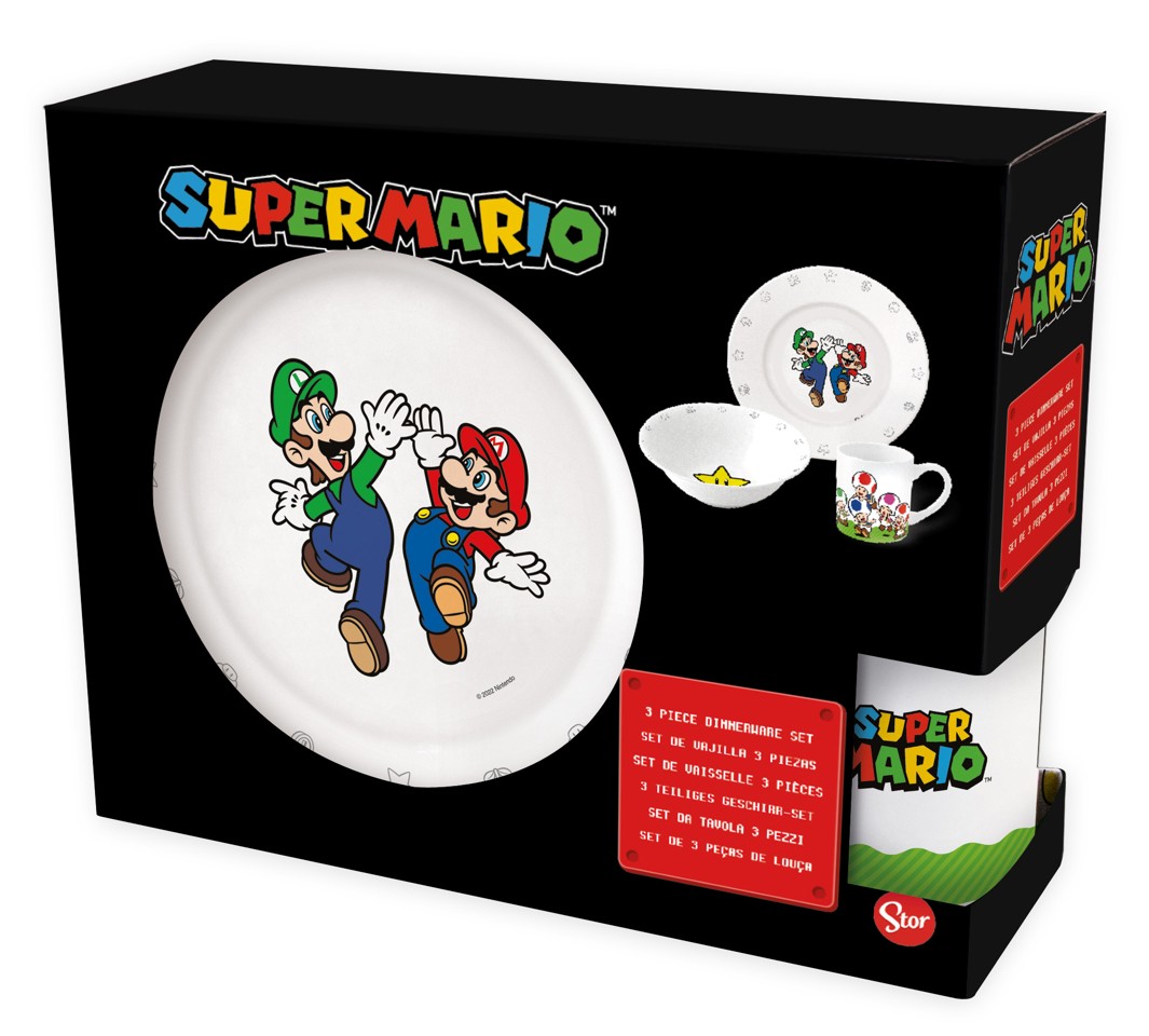 Stor - Gavesæt med 3 dele - Super Mario