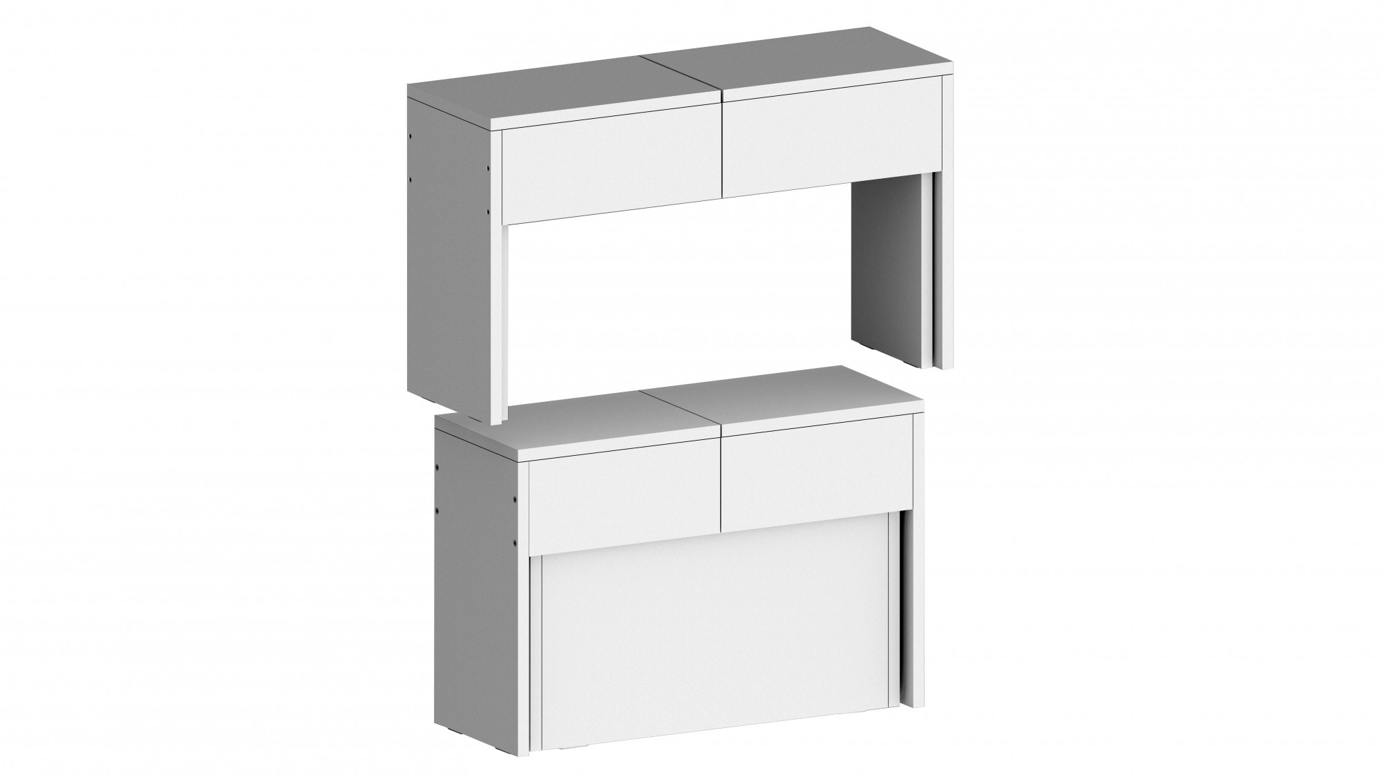 INOSIGN Sitzgruppe »Praktika« Spar-Set, Set beinhaltet 2 Bänke, 2 Stk. tlg. Je Bank ausziehbar bis 290 cm