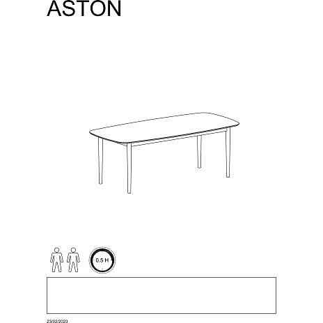 Aston spisebord - egetræslook