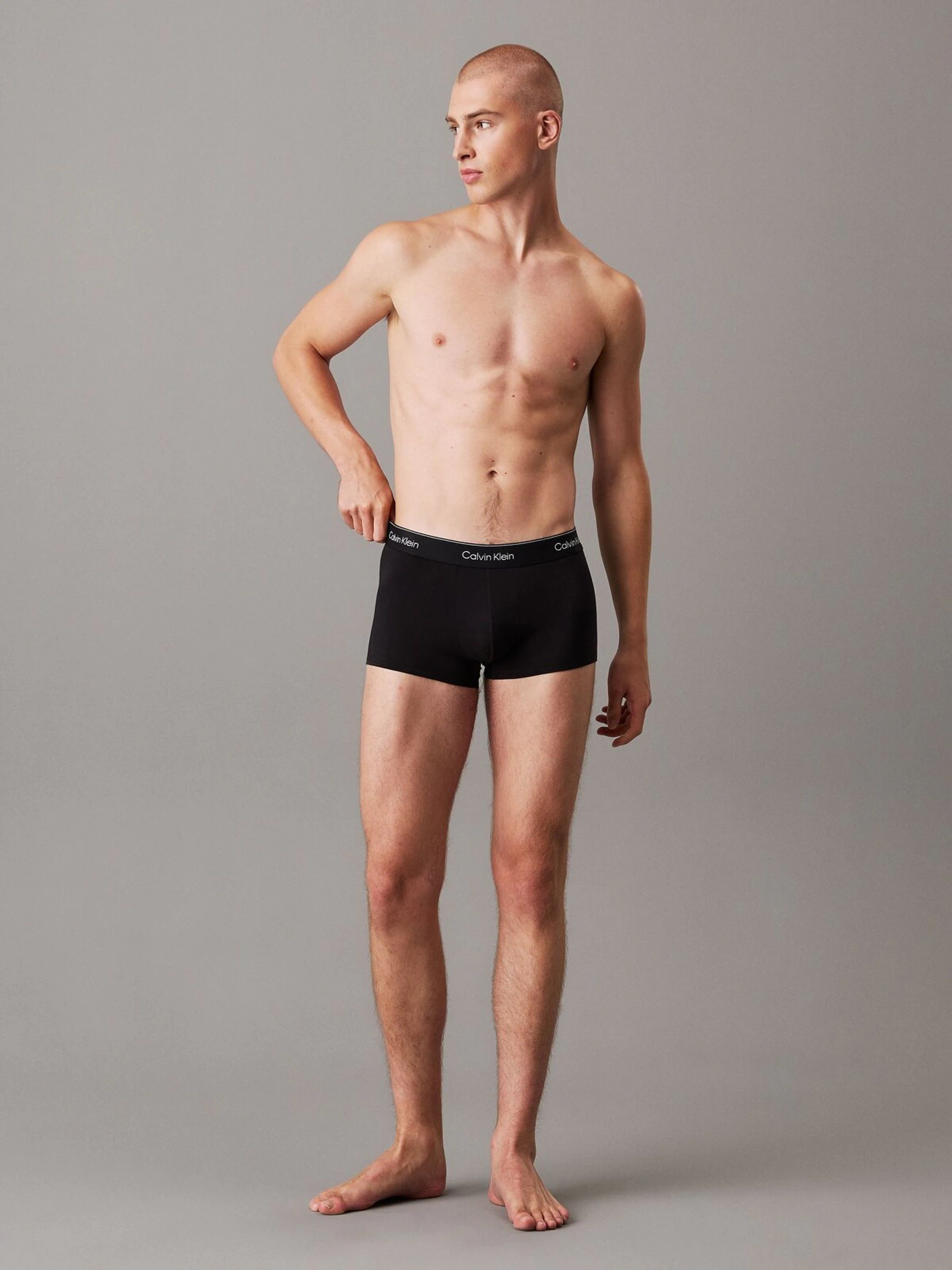 Zwart tonaal - Calvin Klein Icon Cotton Stretch 3 Pack Low Rise Boxer Trunks