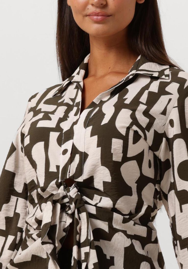 groene dante6 blouses print smock blouse