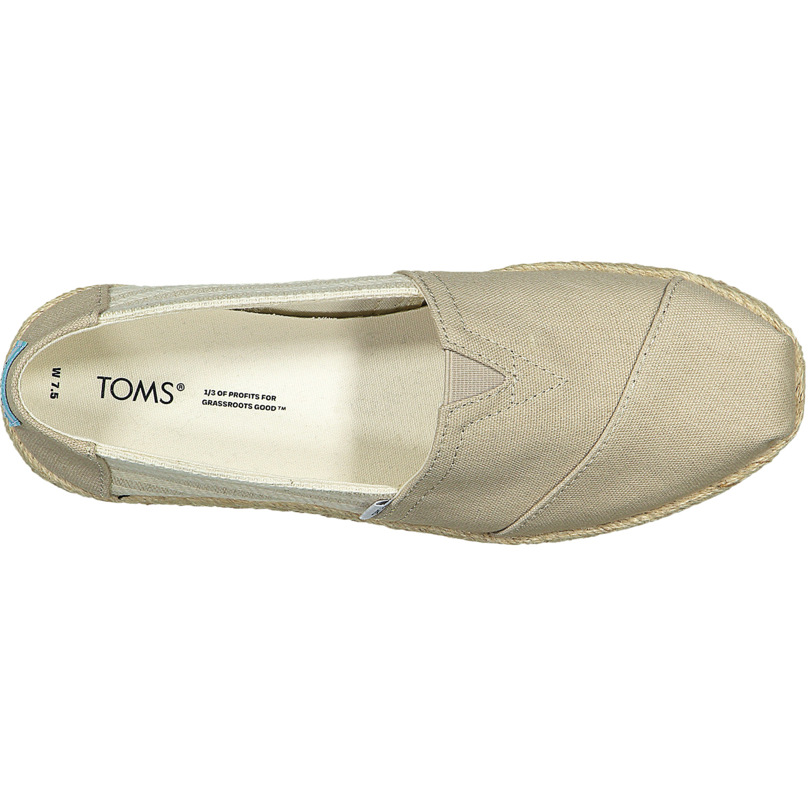 TOMS Damen-Espadrilles Alpargata Rope beige, 41