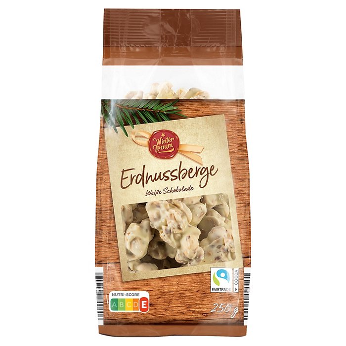 WINTERTRAUM Erdnussberge 250 g, Weiße Schokolade