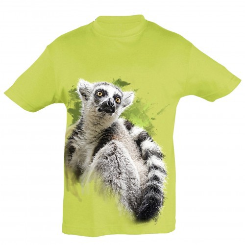 Camiseta infantil Lemur, verde