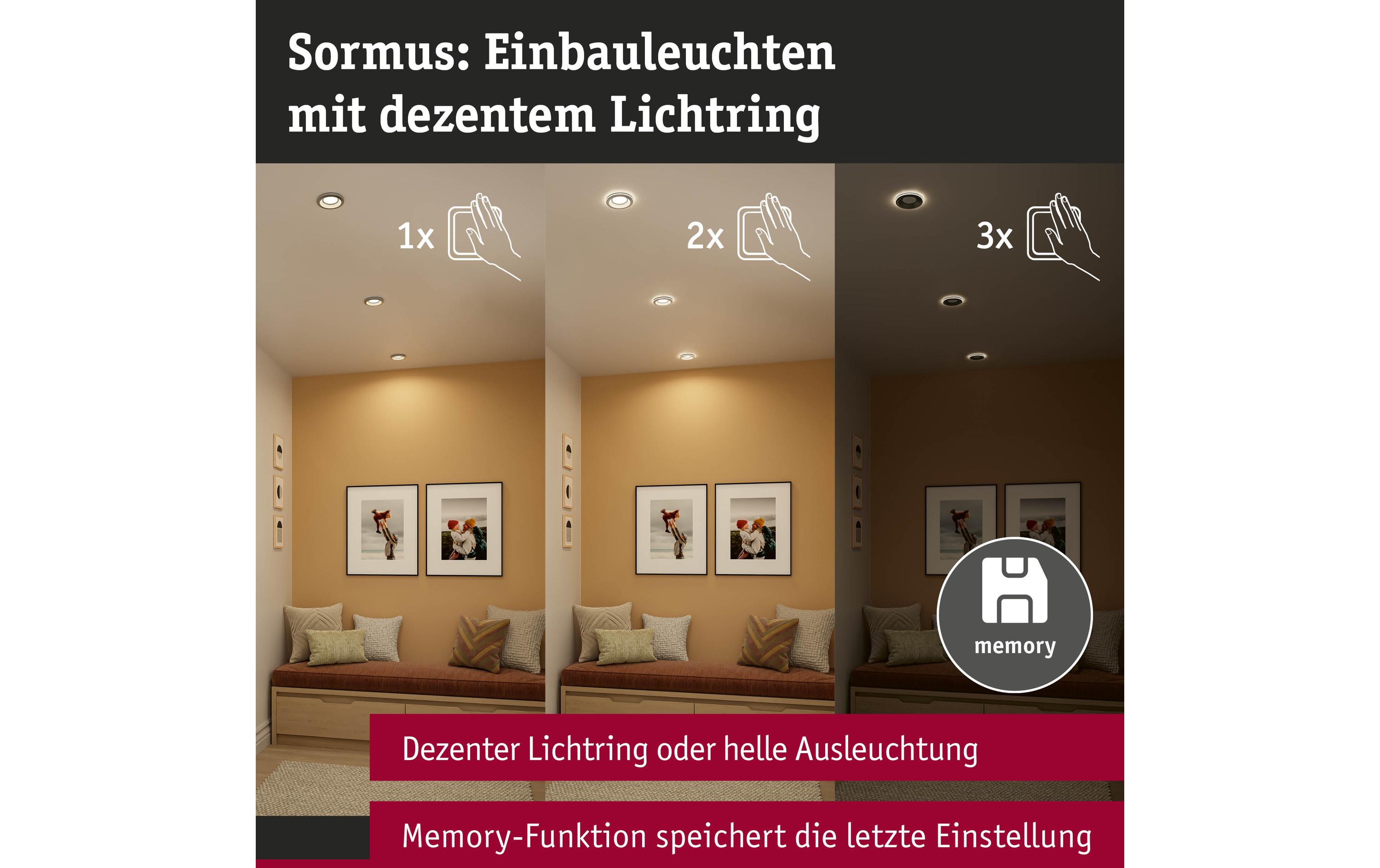 Einbauleuchte LED Sormus ChromAtmosphärische Lichtgestaltung im Bad