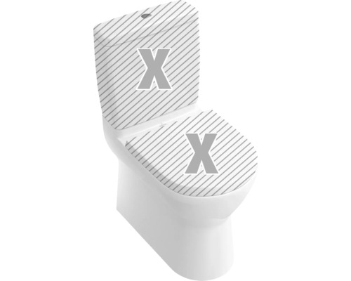 Villeroy & Boch WC voor WC-combinatie O.novo, diepspoeltoilet met rand, glanzend wit met coating, zonder toiletzitting 565810R1