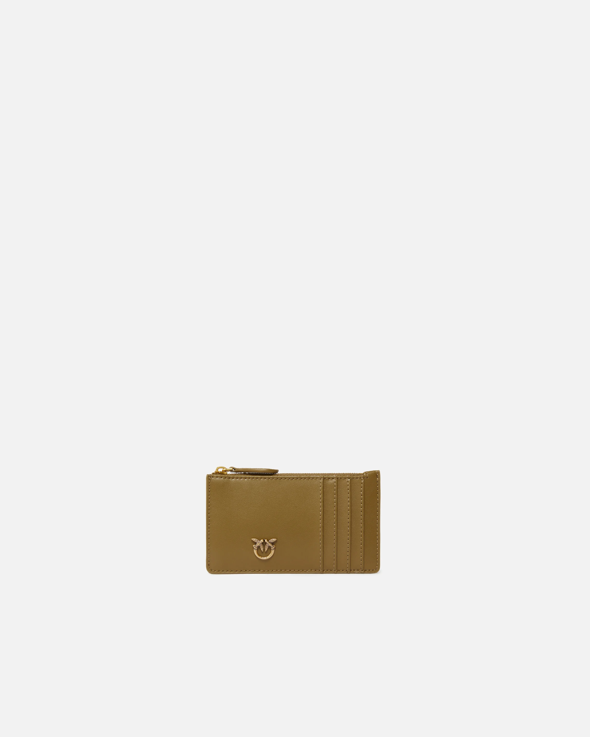 Porte-cartes zippé à motif | Vert