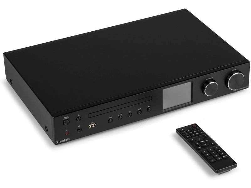 Audizio Internet Radio Bolzano Schwarz Radio mit Verstärker und DAB /CD