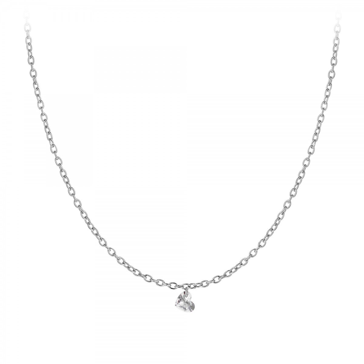 Chaine maille forçat et coeur SC Crystal
