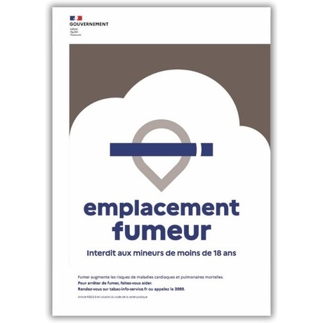Panneau Signalétique - Emplacement Fumeur