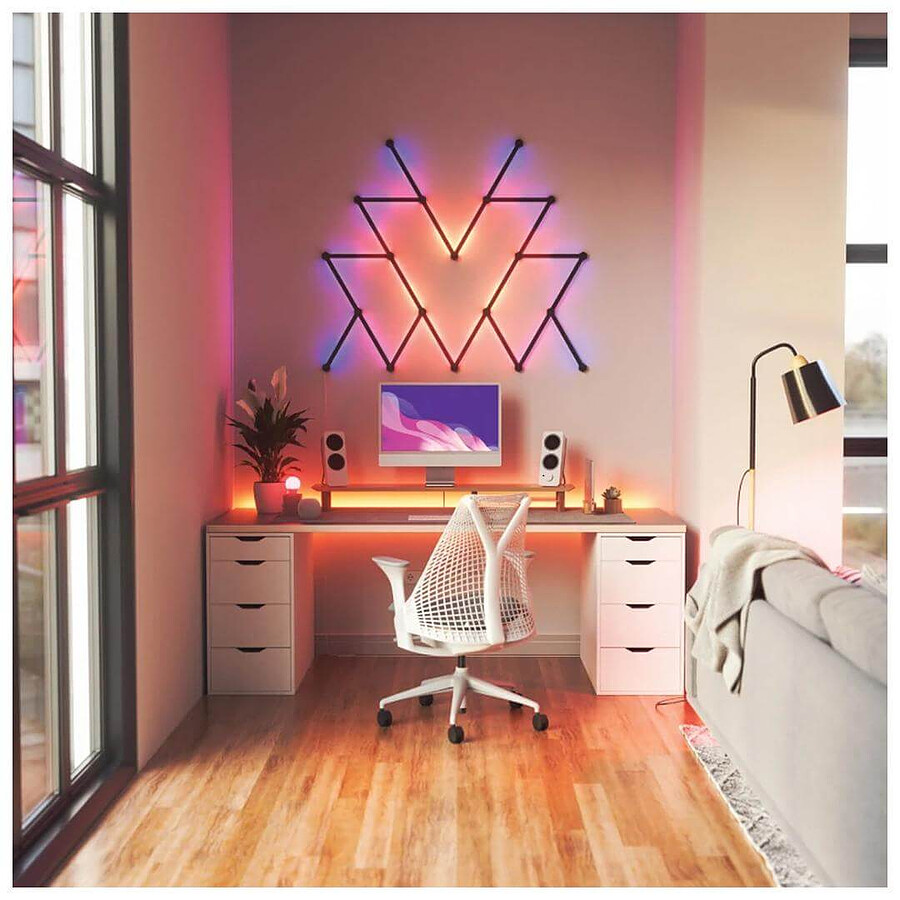 Nanoleaf Lines Skins Matte Black (9 pièces)