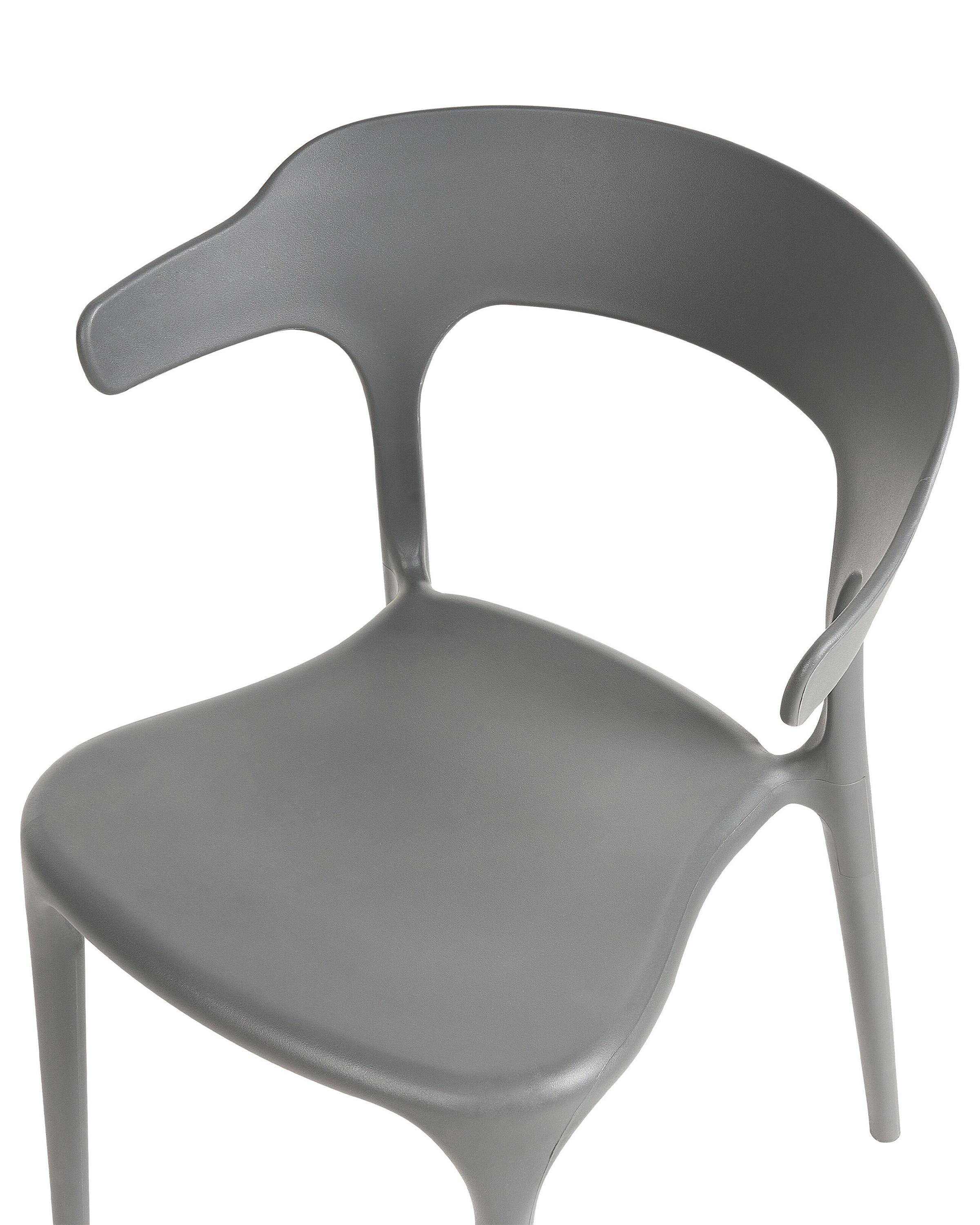 Set van 8 eetkamerstoelen GUBBIO Grijs