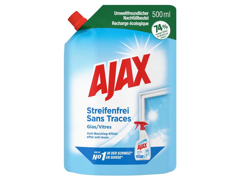 Ajax Glasreiniger Streifenfrei Nachfüller 500 ml Streifenfrei Glasreiniger Nachfüller