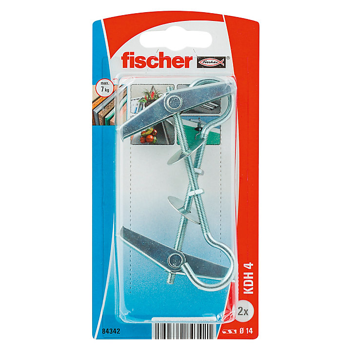 2 chevilles à ressort pour charges moyennes Fischer M4x80mm