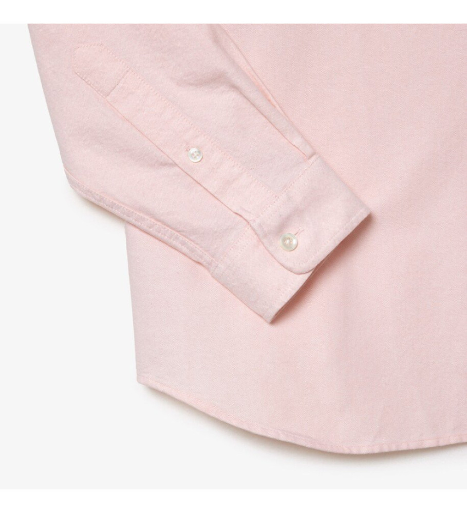 Camisa Lacoste Oxford de corte regular rosa
