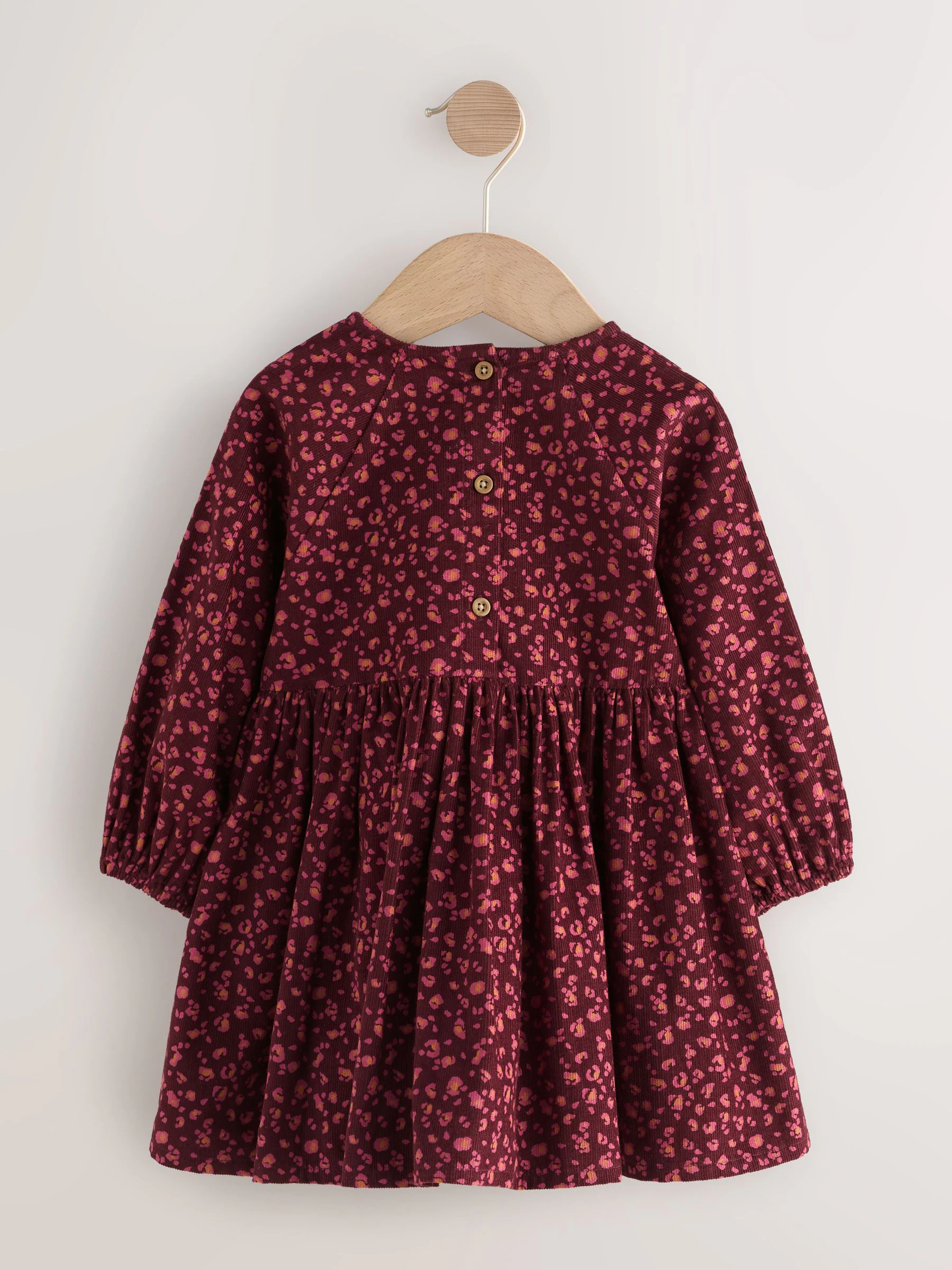 Bordeauxrood - Corduroy jurk (3 mnd - 8 jr)