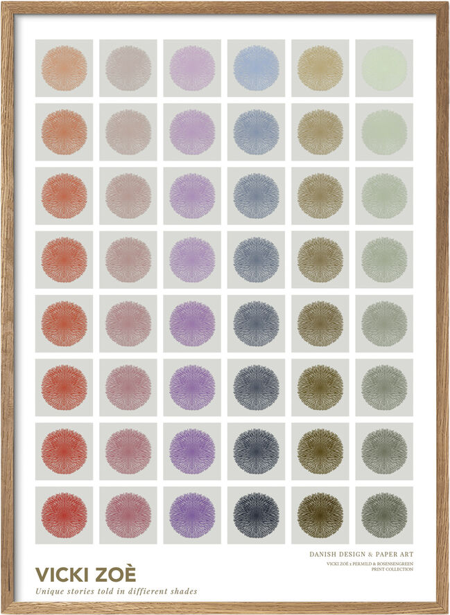 Poster & Frame VICKI ZOÉ - Flower - In Tone Color Selection Flerfarvet