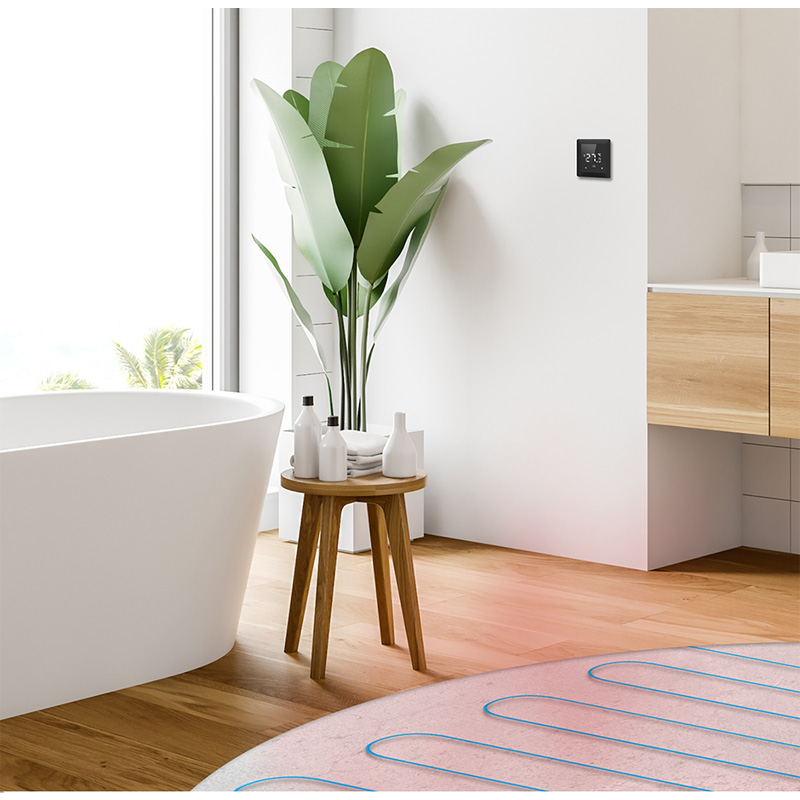 Dynamic Way elektrische vloerverwarmingsmat incl. WIFI thermostaat zwart 50x300cm/1.5m² 225W