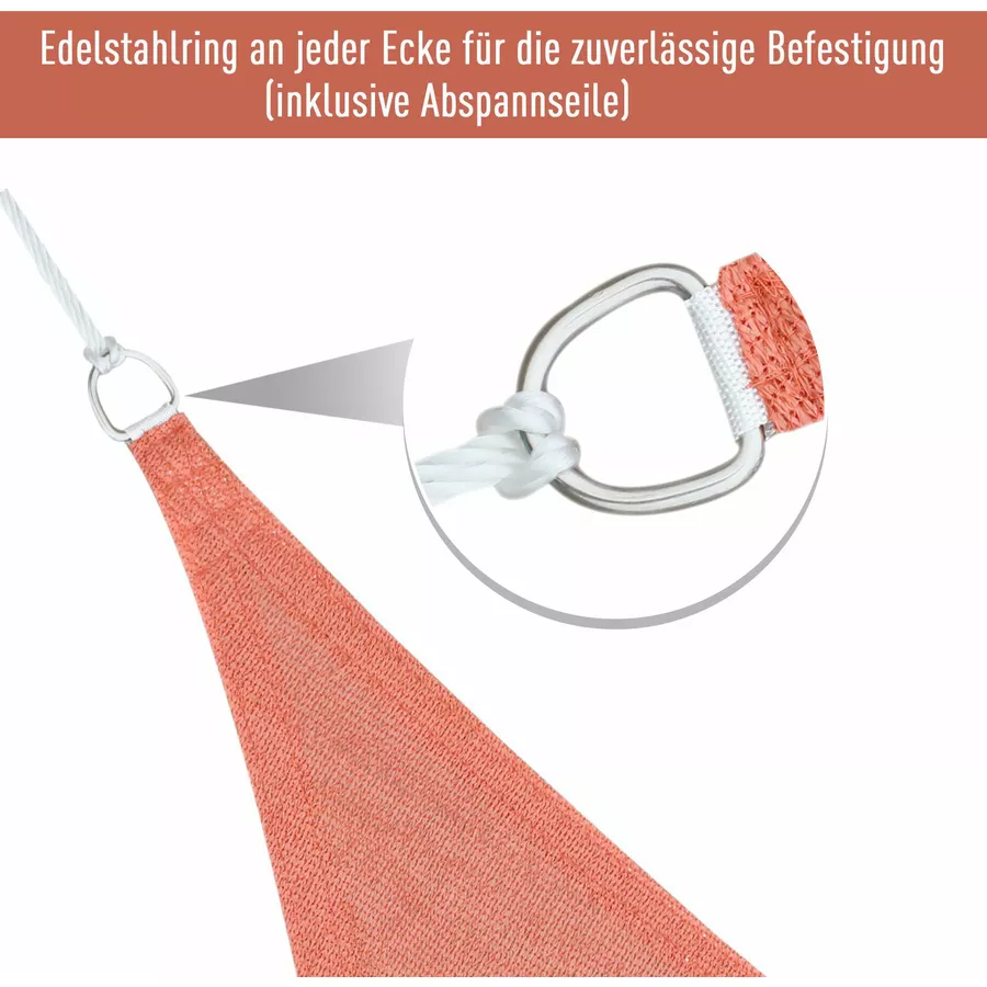 Outsunny Sonnensegel als Dreieck rot