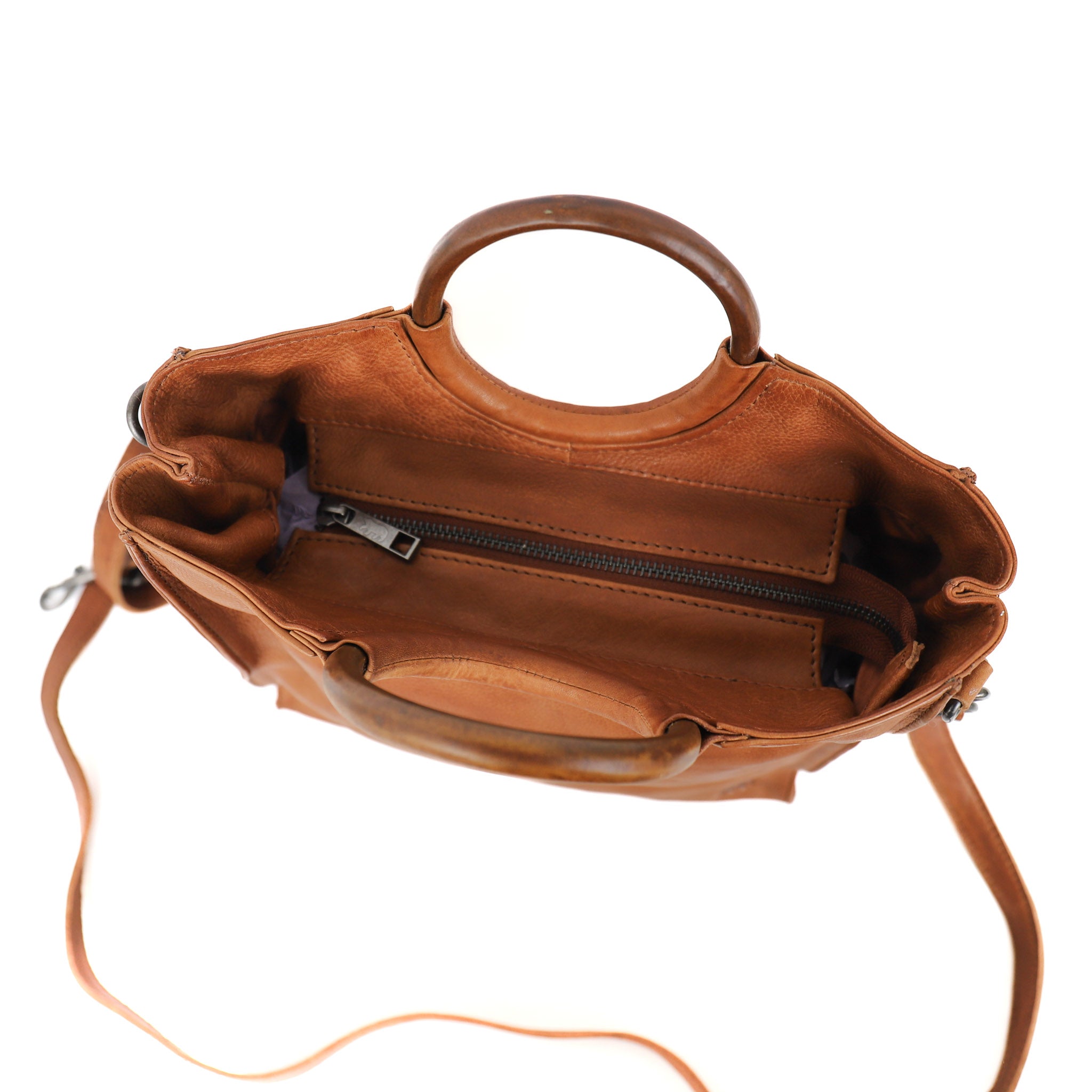 Hand-/schoudertas 'Sara' cognac Cognac