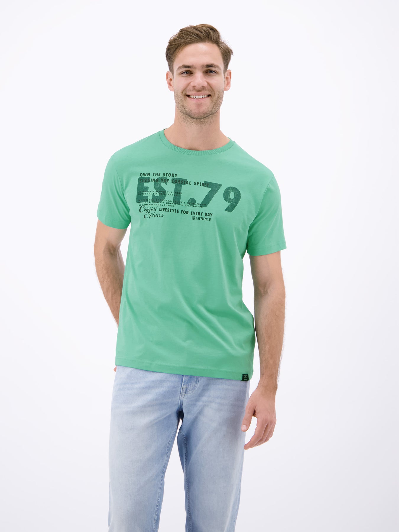 T-Shirt aus Baumwolle mit Brustprint