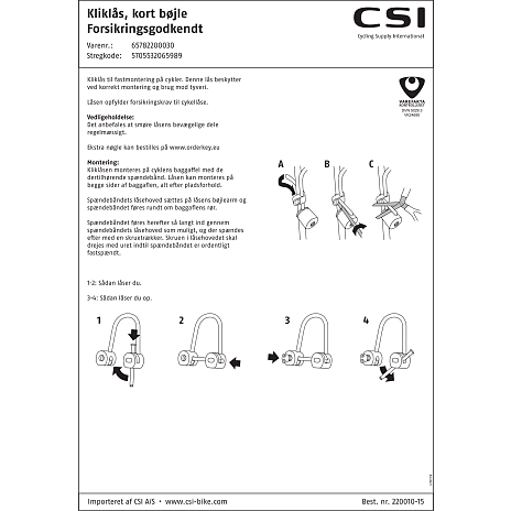 CSI Kliklås - sort