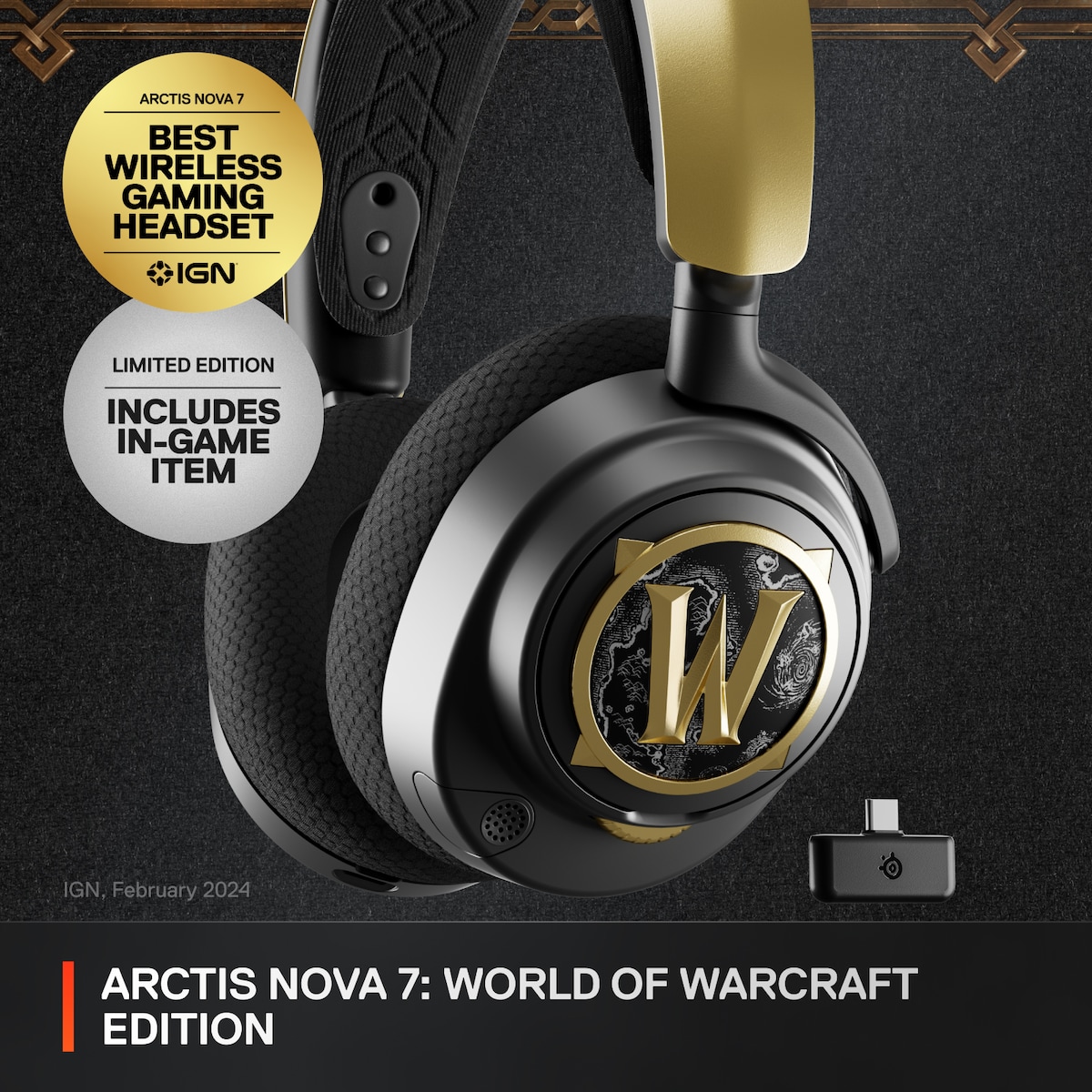 SteelSeries Arctis Nova 7 trådløst gaming headset (WoW Ltd. Edition)
