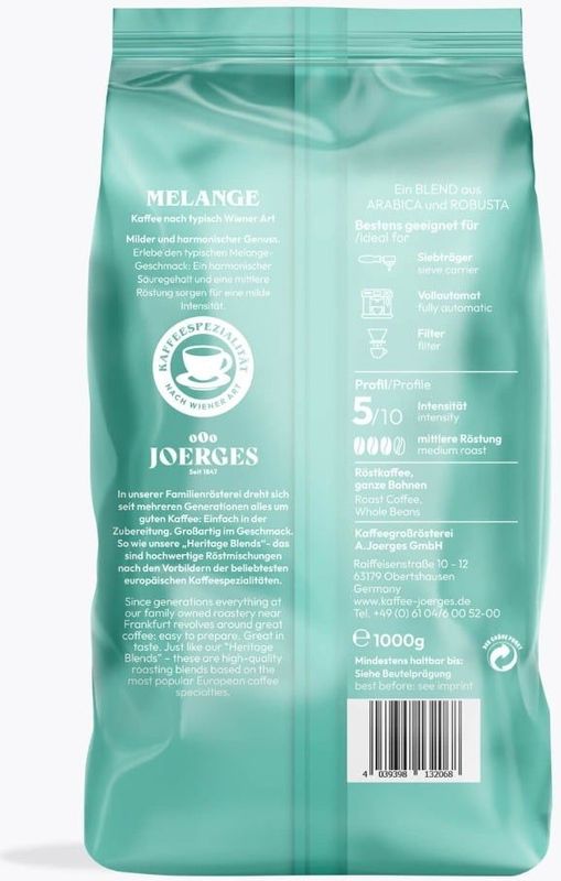 Joerges - Heritage Melange - Gemalen Koffie - 1kg