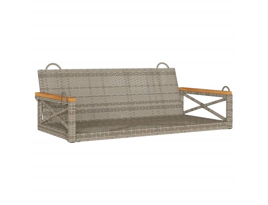 VIDAXL - Balancelle gris 109x62x40 cm résine tressée