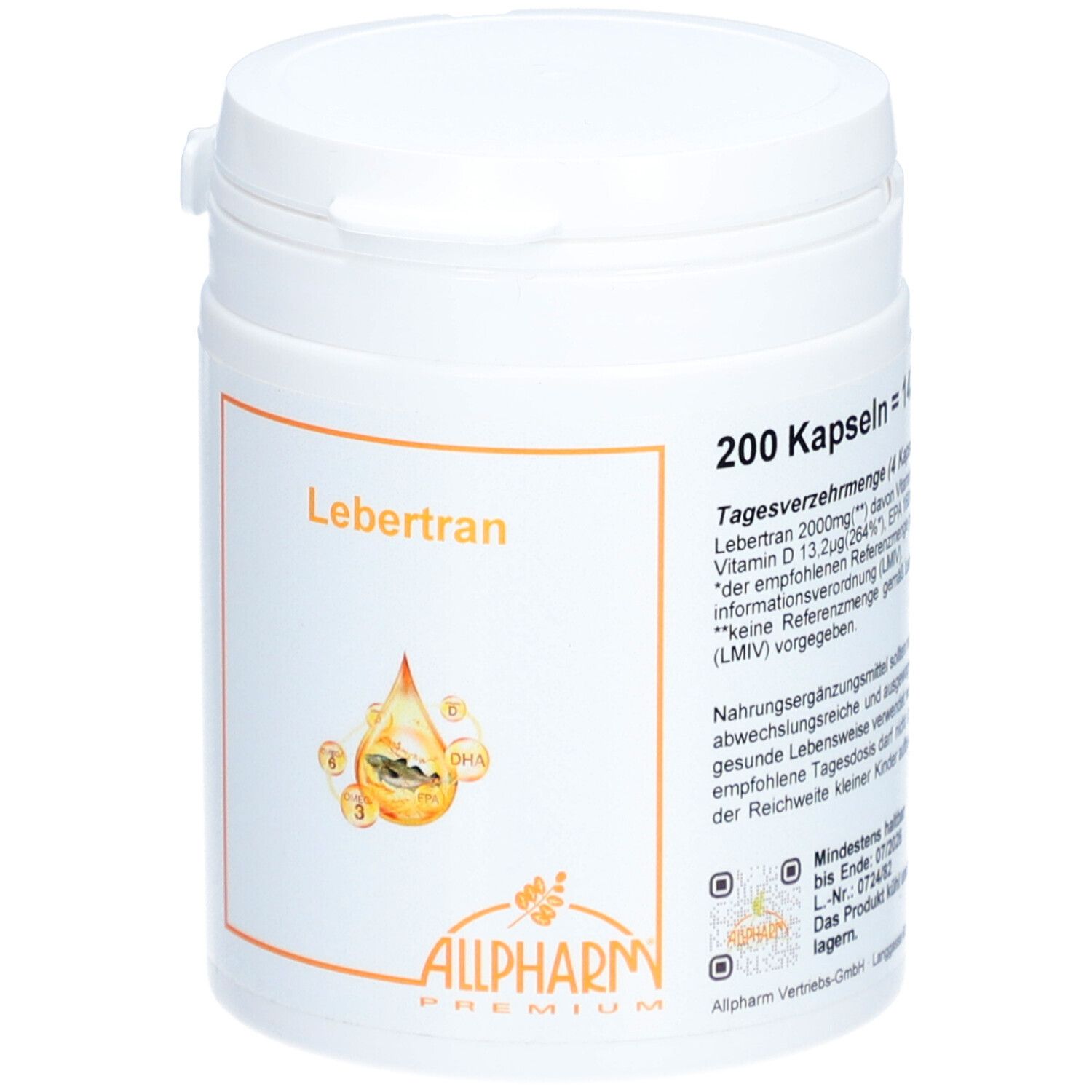 Lebertran Kapseln 500mg