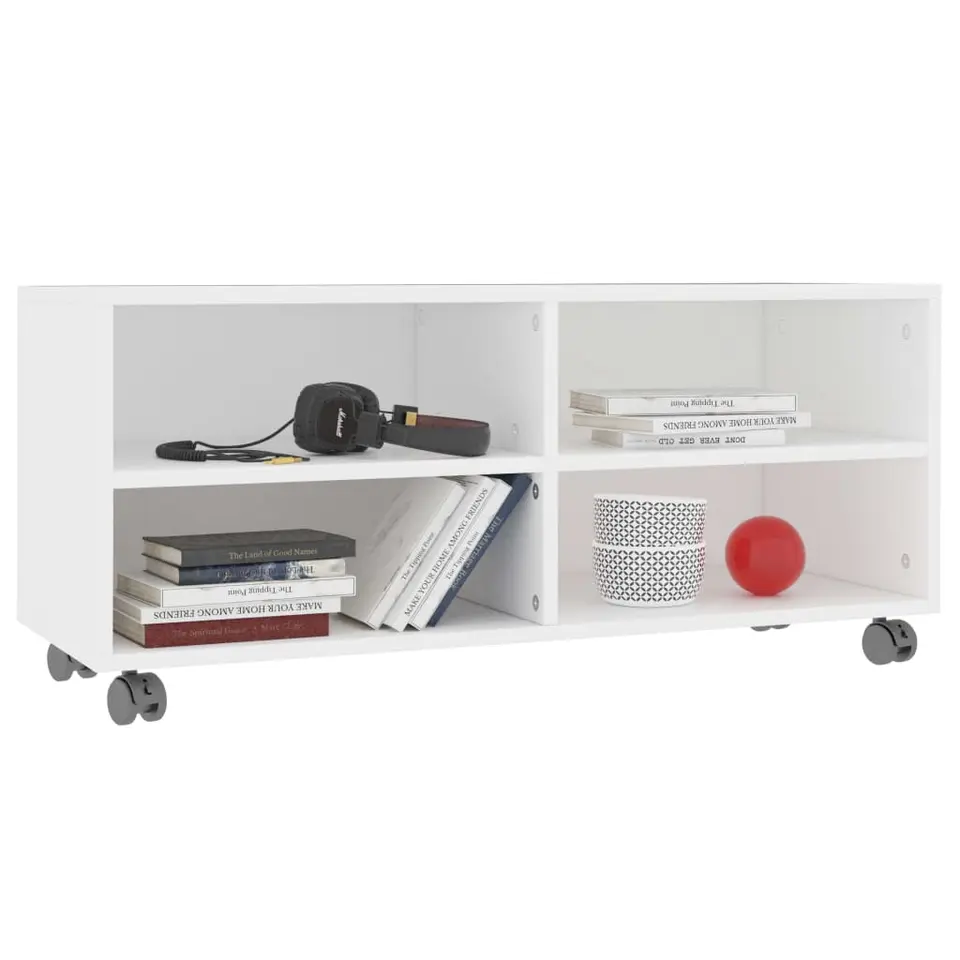 vidaXL - Tv-meubel - Wit - Bewerkt hout