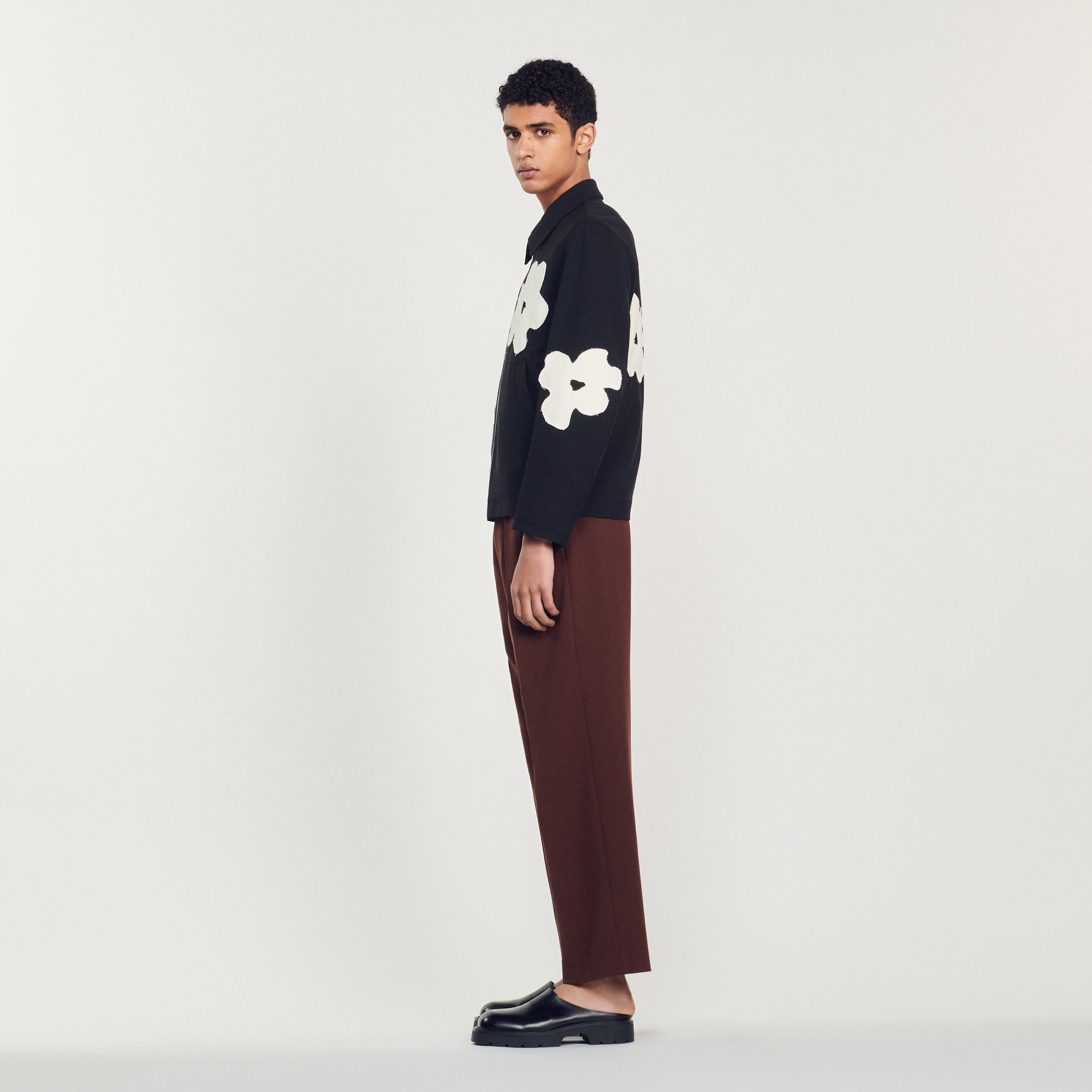 Blouson motifs fleurs