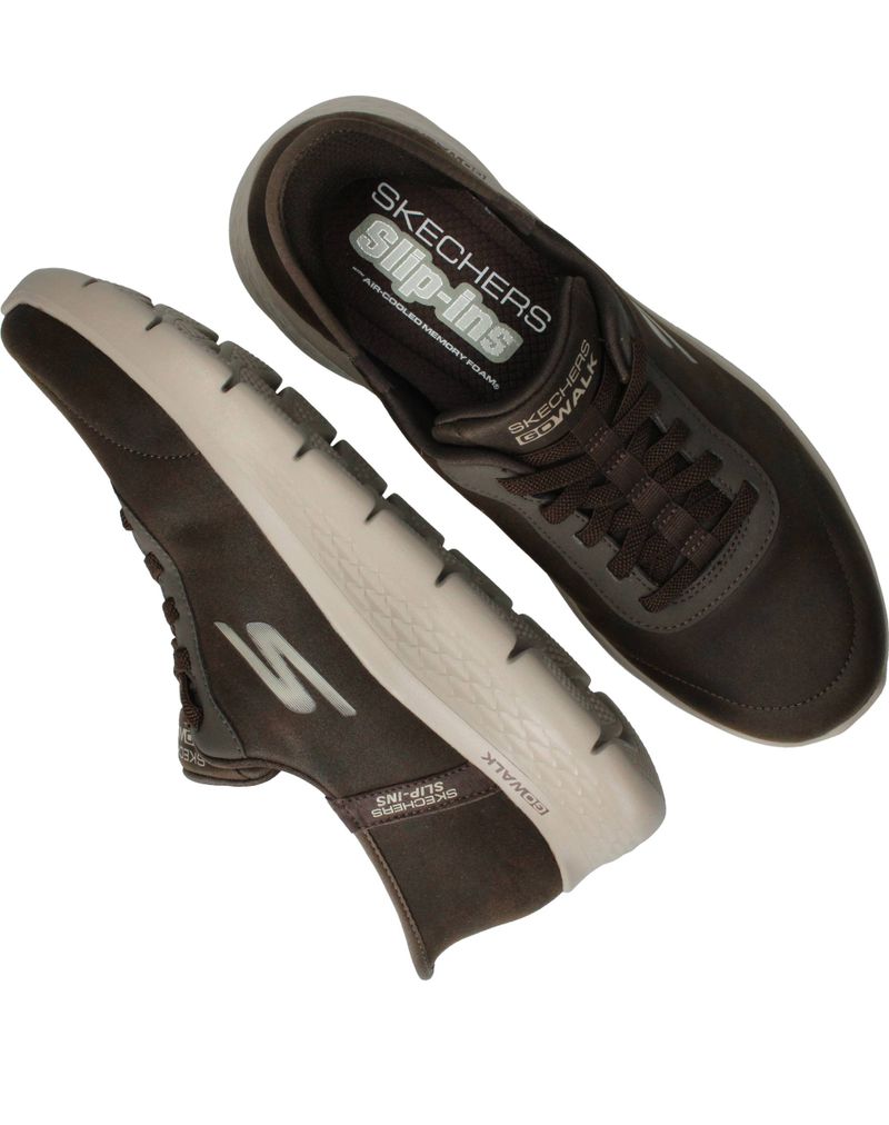 Skechers Slip-Ins Go Walk Flex Sneakers Bruin Heren