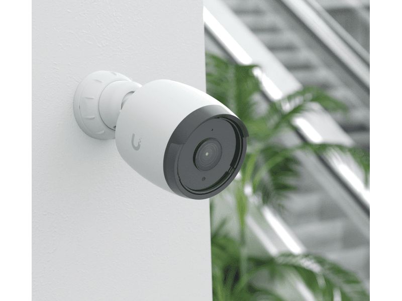 Ubiquiti Netzwerkkamera G6 Bullet Weiss Wetterfeste 4K PoE-Kamera mit KI-Analyse, IR-Nachtsicht und Fahrzeug-/Personenerkennung
