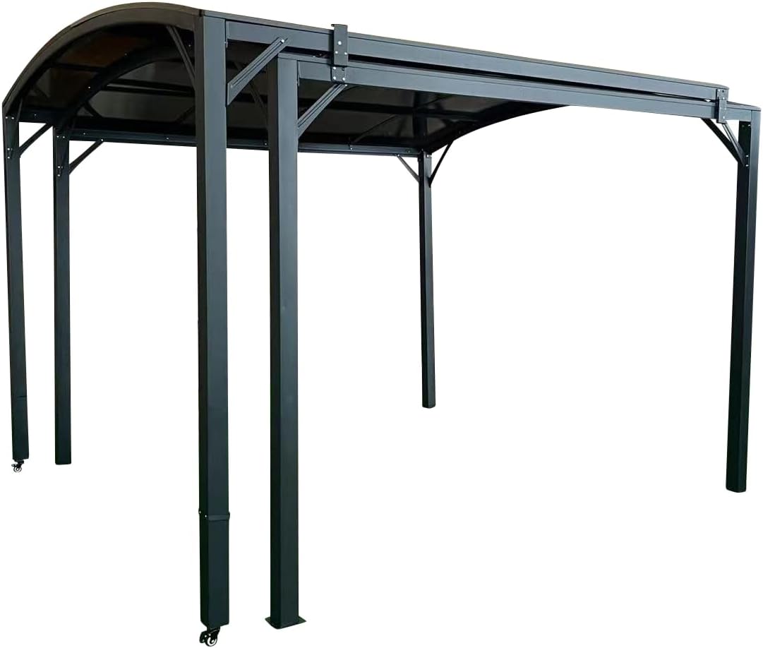 LECO - ausziehbare Jotta 4.0 Pergola 5,38 x 3 m mit Polycarbonat-Dach – anthrazit