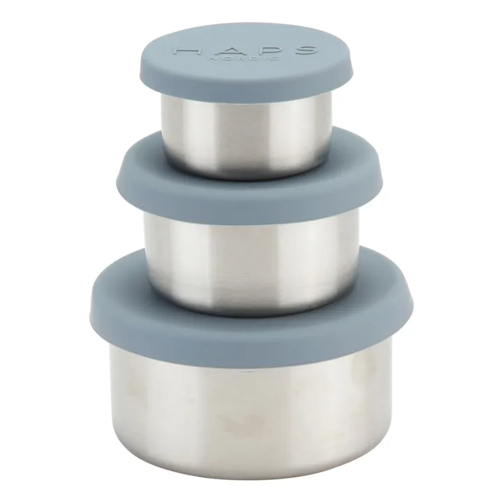 Haps Nordic Boîtes en acier M - set de 3 | Bleu