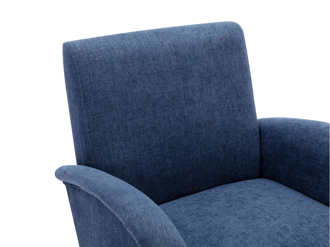 Fauteuil en tissu bleu MAZARONE
