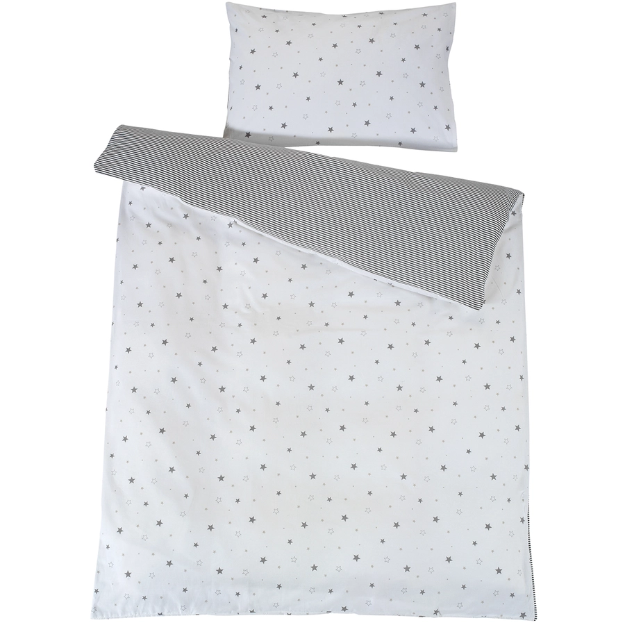 Schardt Komplettbett Conny weiß Sternchen grau 70  x 140 cm