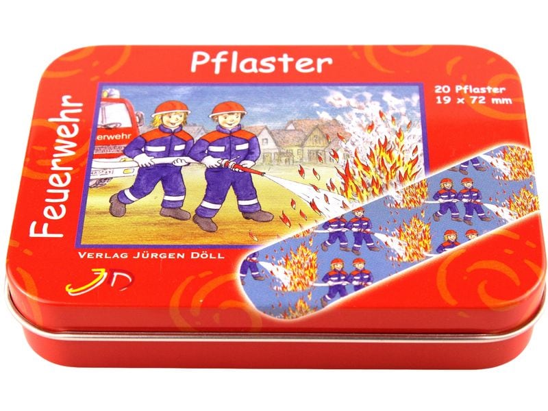 Döll Wundpflaster Feuerwehr 20 Stück Pflasterbox für Kinder