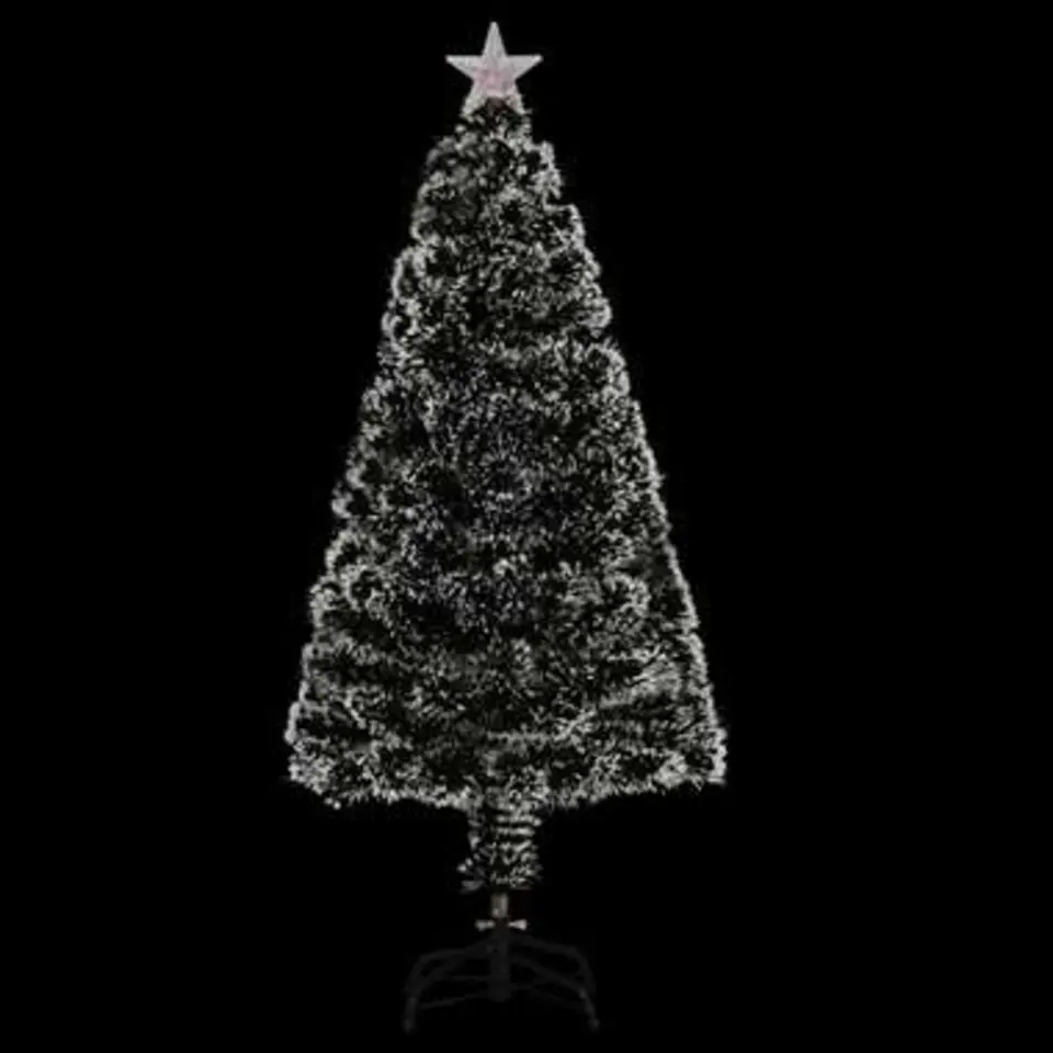 vidaXL kerstboom met standaard/LED 120 cm glasvezel