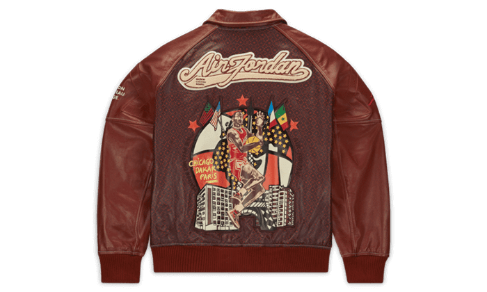 Jordan Maison Château Rouge Veste Cuir Bordeaux