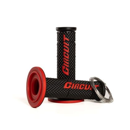 Poignées de guidon Circuit Equipement V Universel - Noir / Rouge