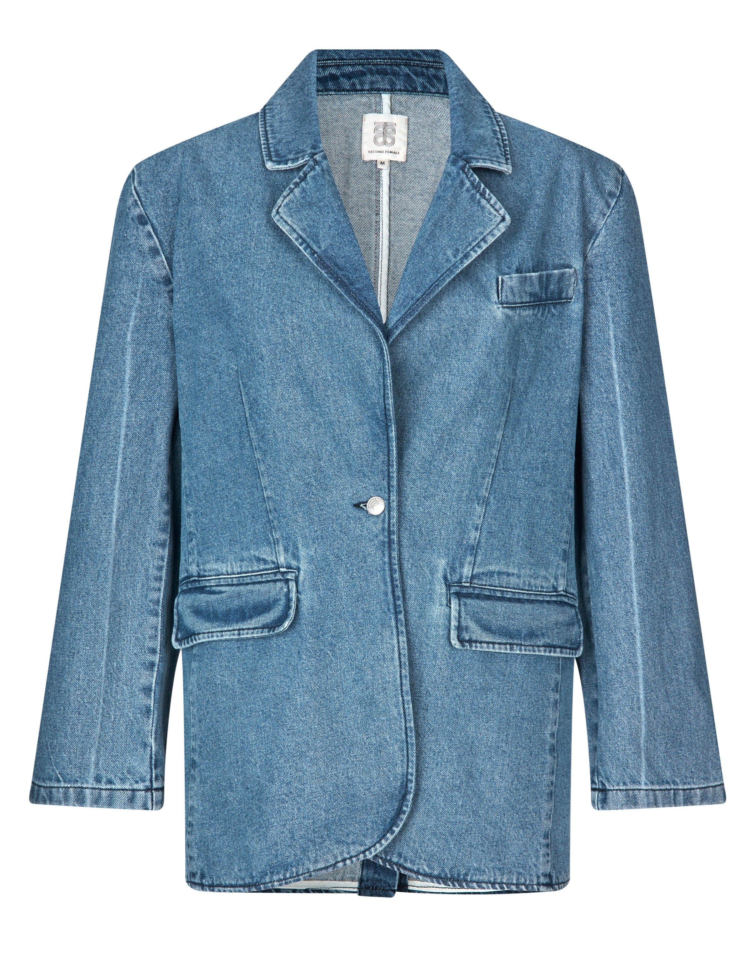 Second Female  Everly Denim blazer - blå