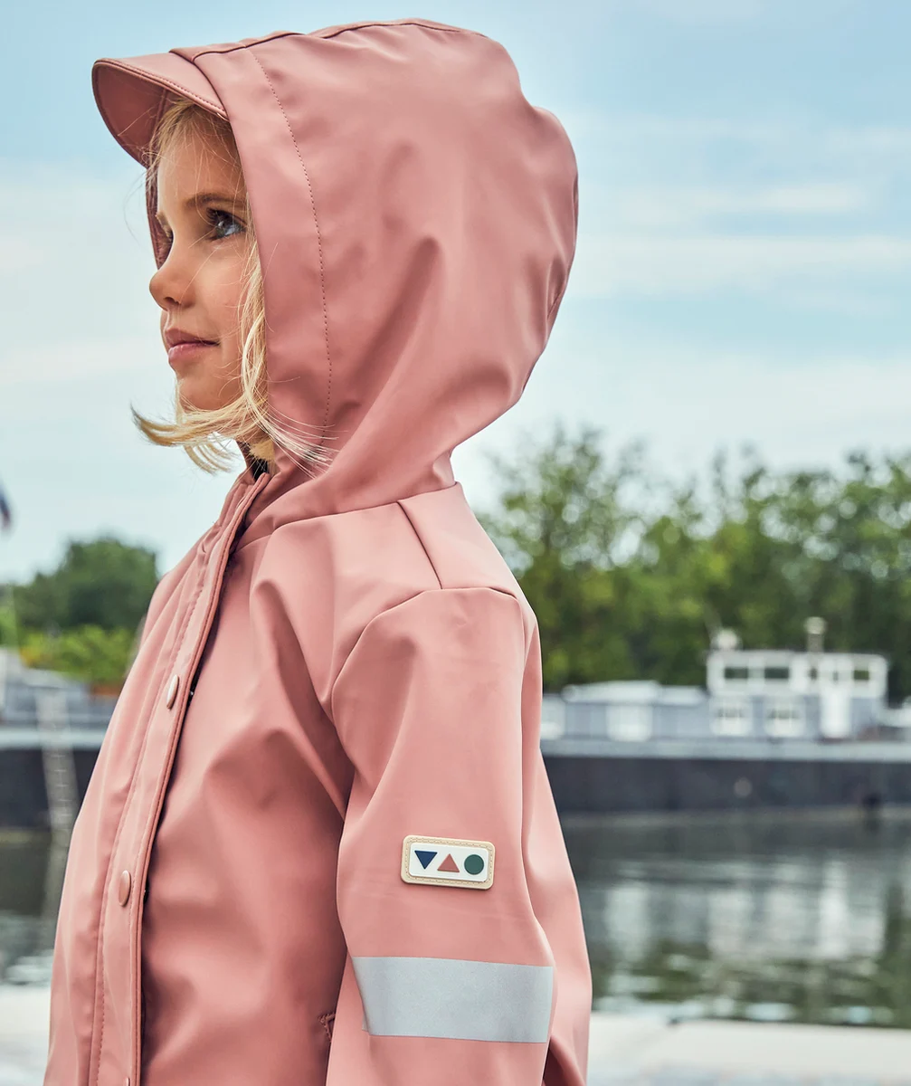 CIRÉ ROSE IMPERMÉABLE BÉBÉ MIXTE À CAPUCHE