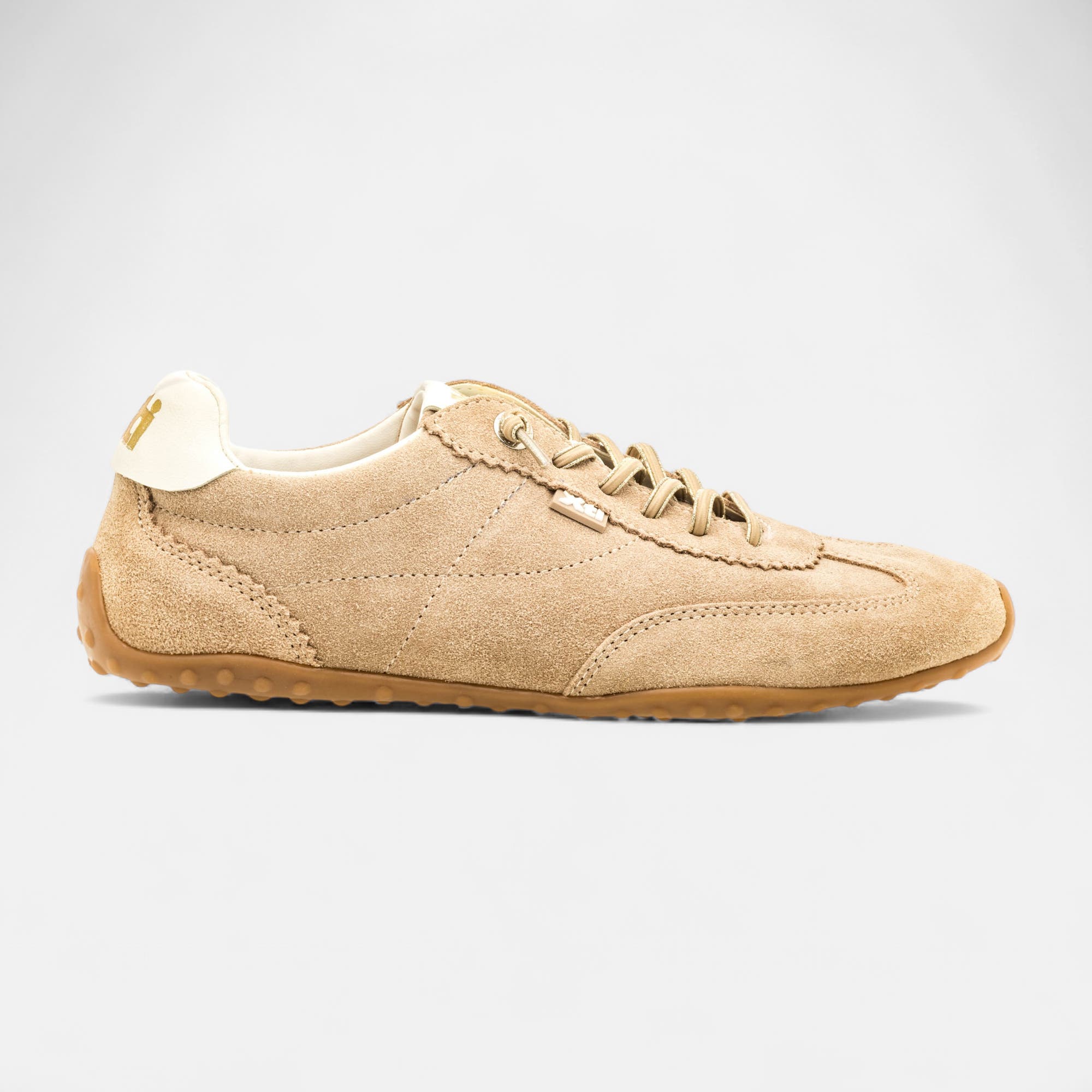 Baskets basses Femme en cuir taupe